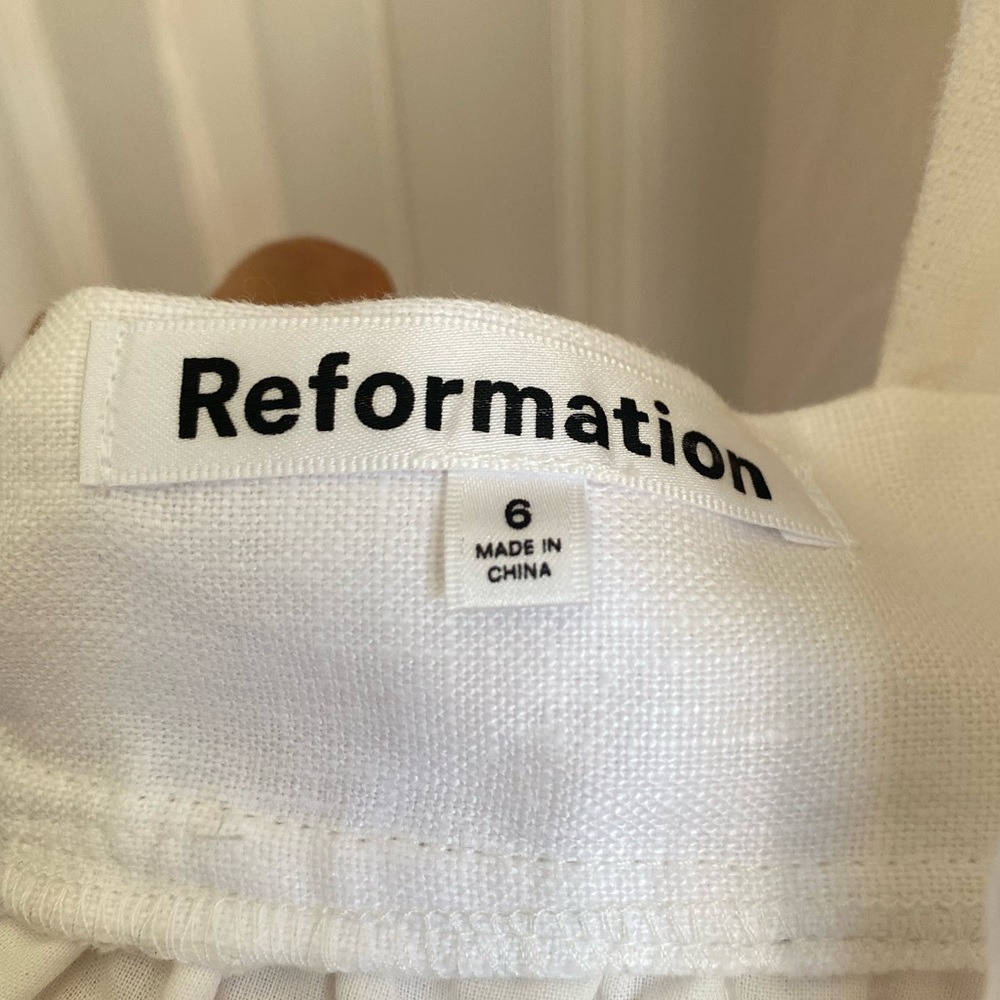 Reformation Irwin Line White Mini Dress - Picture 6 of 9